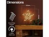 Xmas Haus Christmas Black Metal Star with Stand - Warm White LED - Available in 2 Sizes_Outdoor Christmas Decorations