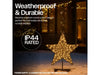 Xmas Haus Christmas Black Metal Star with Stand - Warm White LED - Available in 2 Sizes_Outdoor Christmas Decorations