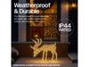 Xmas Haus Christmas Festive Silver Reindeer - 43CM High - 200 Warm White Micro LEDS_Christmas Figure