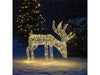 Xmas Haus Christmas Festive Silver Reindeer - 43CM High - 200 Warm White Micro LEDS_Christmas Figure