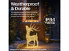 Xmas Haus Christmas Festive Silver Deer - 60CM High - 200 Warm White LED_Christmas Figure