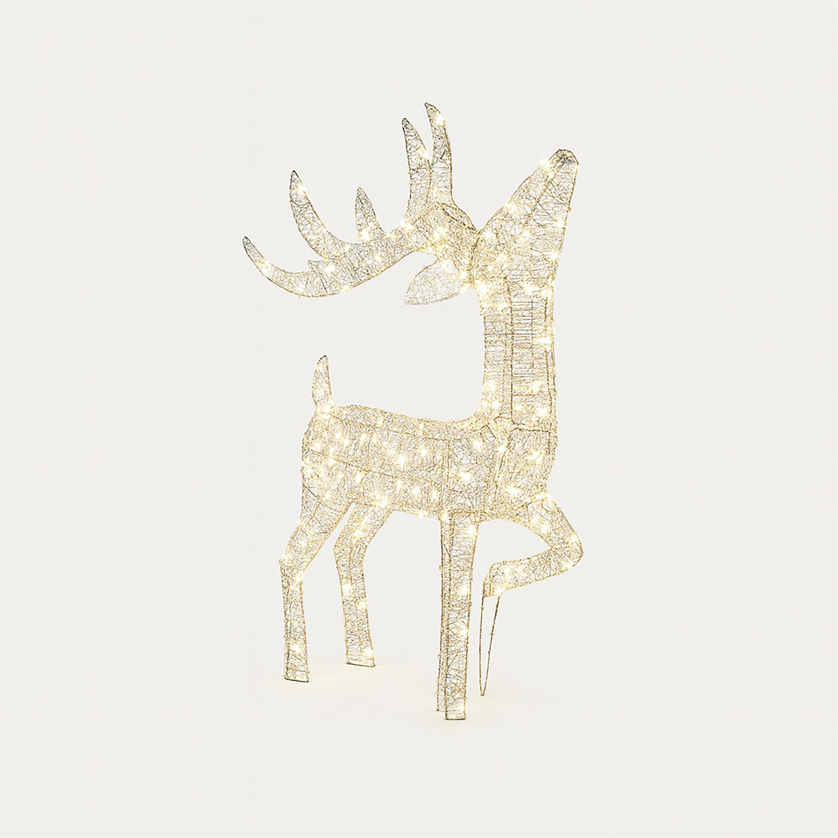 Xmas Haus Christmas Festive Silver Deer – 60cm High with 200 Warm White LEDs, Festive Decoration_Christmas Figure