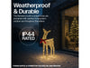 Xmas Haus Christmas Festive Gold Rattan Deer - 74CM High - 250 Warm White LEDS_Christmas Figure