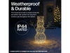 Xmas Haus Christmas Festive Silver Snowman - 60CM High - 330 Warm White Micro LEDS_Christmas Figure