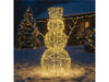 Xmas Haus Christmas Festive Silver Snowman - 60CM High - 330 Warm White Micro LEDS_Christmas Figure