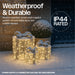 Xmas Haus Set of 3 Outdoor Festive Giftbox Decorations