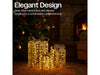 Xmas Haus Set of 3 Outdoor Christmas Holiday Festive Round Giftbox Decorations_Christmas Lights