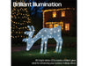 Xmas Haus Christmas Head Down Deer Silver Acrylic Decoration - 60CM High - 60 Bright White LEDS_Christmas Figure