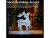 Xmas Haus Christmas Head Up Deer Silver Acrylic Decoration - 54CM High - 80 Bright White LEDS_Christmas Figure