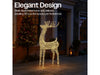 Xmas Haus Christmas Silver Deer - 118cm High - Metal Frame - 600 Warm White Micro LEDS_Christmas Figure