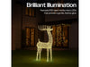 Xmas Haus Christmas Silver Deer - 118cm High - Metal Frame - 600 Warm White Micro LEDS_Christmas Figure