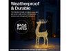 Xmas Haus Christmas Silver Deer - 118cm High - Metal Frame - 600 Warm White Micro LEDS_Christmas Figure