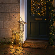 Xmas Haus Christmas Black Deer – 61cm High, Metal Frame with 200 Warm White Micro LEDs, Festive Decoration_Christmas Figure
