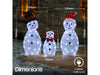 Xmas Haus Christmas Set of 3 Snowmen - total 80 LEDS_Christmas Figure