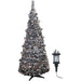 Winter Pop-Up Silver Décor Christmas Tree – Pre-Lit with 200 Warm White LEDs_Artificial Christmas Trees