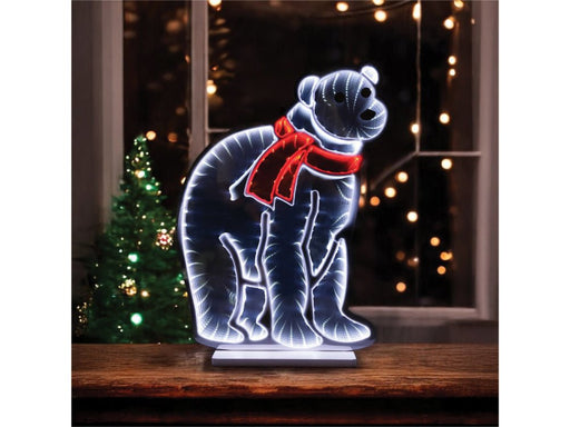Xmas Haus Polar Bear 180 LED Infinity Indoor Christmas Decoration - 42cm High_Indoor Christmas Decorations