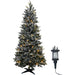 Winter Wonderland Snow Flocked Pine Pop-Up Christmas Tree – Pre-Lit with Warm White LEDs for Effortless Indoor Festive Décor_Artificial Christmas Trees