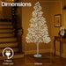 Xmas Haus Indoor/Outdoor Silver Copper Wire Christmas Tree Silver Balls