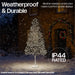 Xmas Haus Indoor/Outdoor Silver Copper Wire Christmas Tree Silver Balls