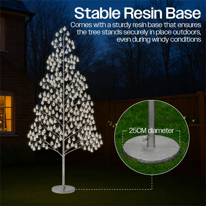Xmas Haus Indoor/Outdoor Silver Copper Wire Christmas Tree Silver Balls