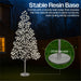 Xmas Haus Indoor/Outdoor Silver Copper Wire Christmas Tree Silver Balls