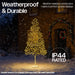 Xmas Haus Indoor/Outdoor Gold Copper Wire Christmas Tree Gold Balls