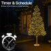 Xmas Haus Indoor/Outdoor Gold Copper Wire Christmas Tree Gold Balls