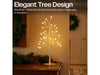 Xmas Haus Pre - Lit Birch - Style Tree with Warm White and White Ball Diffuser LEDs & 8 Lighting Modes Available in 5 Sizes_Artificial Christmas Trees