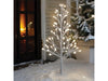 Xmas Haus Pre - Lit Birch - Style Tree with Warm White and White Ball Diffuser LEDs & 8 Lighting Modes Available in 5 Sizes_Artificial Christmas Trees