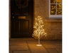 Xmas Haus Pre - Lit Birch - Style Tree with Warm White and White Ball Diffuser LEDs & 8 Lighting Modes Available in 5 Sizes_Artificial Christmas Trees
