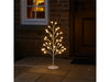 Xmas Haus Pre - Lit Birch - Style Tree with Warm White and White Ball Diffuser LEDs & 8 Lighting Modes Available in 5 Sizes_Artificial Christmas Trees