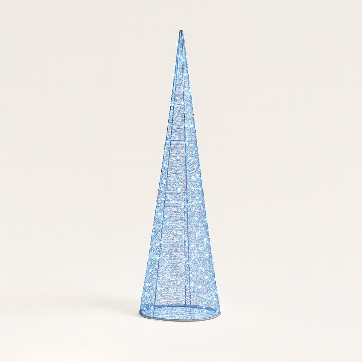 Xmas Haus Cone-Shaped LED Tree – Silver Metal, 90–150cm with 250–350 Bright White Micro LEDs for Outdoor Festive Decoration_Artificial Christmas Trees