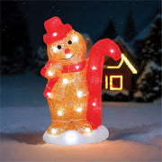 Xmas Haus Christmas Acrylic Gingerbread Man or Lady – 30cm High with 30 Warm White LEDs, Festive indoor or Outdoor Decoration_Christmas Figure