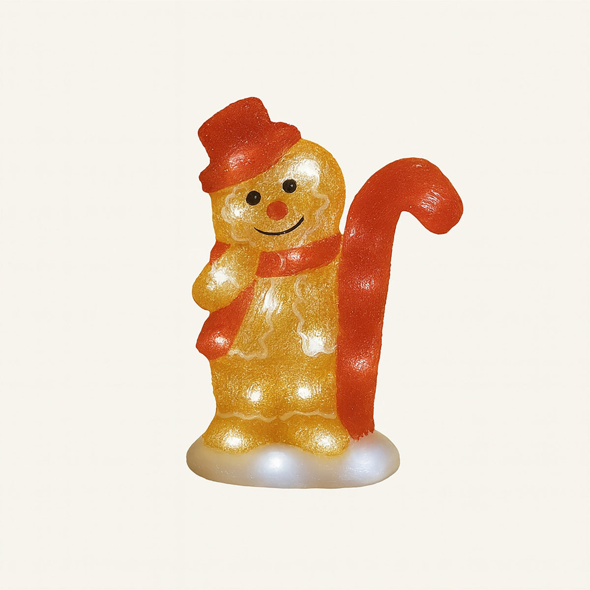 Xmas Haus Christmas Acrylic Gingerbread Man or Lady – 30cm High with 30 Warm White LEDs, Festive indoor or Outdoor Decoration_Christmas Figure