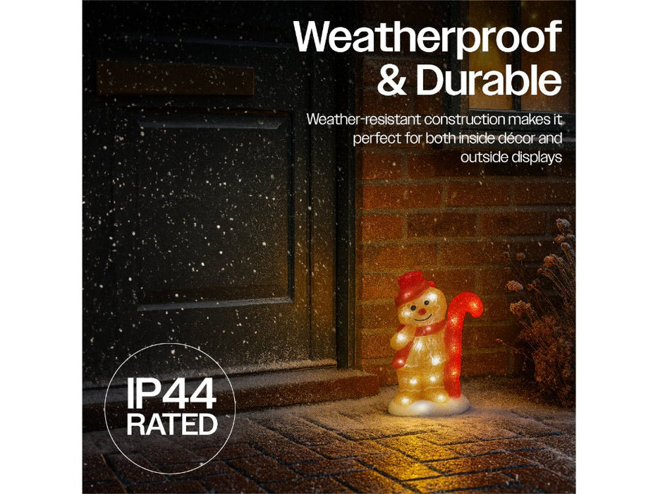 Xmas Haus Christmas Acrylic Gingerbread Man or Lady - 30CM - 30 Warm White LEDS_Christmas Figure