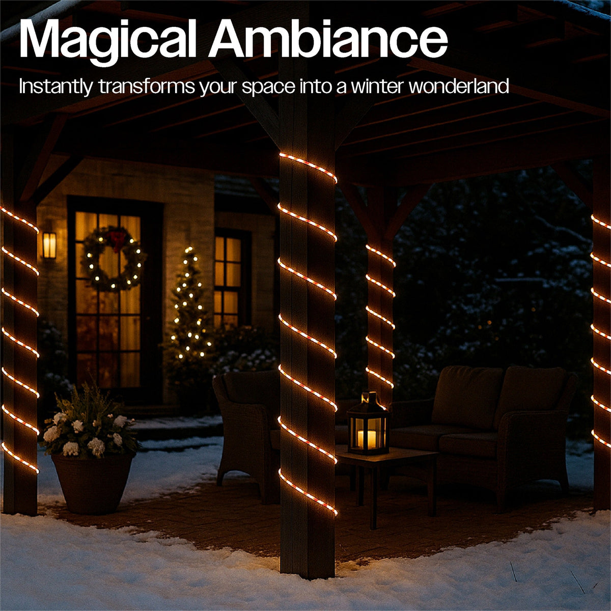 Xmas Haus 10M Festive Christmas Candy Tube Light_Christmas Lights