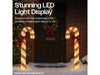 Xmas Haus Christmas Outdoor Fabric Candy Cane Light - Warm White LEDS - 2 Sizes Available_Christmas Figure