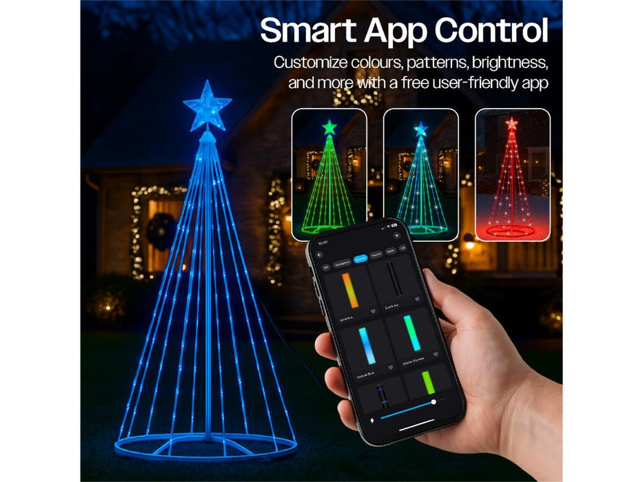Xmas Haus Christmas Star Tree RGB LED Light - Available in 4 Sizes - Remote or APP controlled_Artificial Christmas Trees