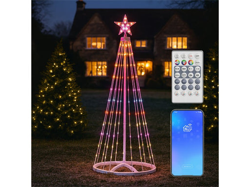 Xmas Haus Christmas Star Tree RGB LED Light - Available in 4 Sizes - Remote or APP controlled_Artificial Christmas Trees