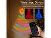Xmas Haus Pre - Lit RGB LEDS Flat Christmas Tree Silhouette - 1.4m Metal Frame - App or Handheld Remote Controlled_Artificial Christmas Trees