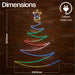 Xmas Haus Pre-Lit RGB LED Flat Christmas Tree Silhouette 1.3m