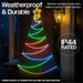 Xmas Haus Pre-Lit RGB LED Flat Christmas Tree Silhouette 1.3m