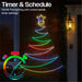 Xmas Haus Pre-Lit RGB LED Flat Christmas Tree Silhouette 1.3m