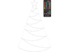 Xmas Haus Pre - Lit RGB LEDS Flat Christmas Tree Silhouette - 1.3m Metal Frame - App or Handheld Remote Controlled_Artificial Christmas Trees