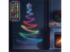 Xmas Haus Pre - Lit RGB LEDS Flat Christmas Tree Silhouette - 1.3m Metal Frame - App or Handheld Remote Controlled_Artificial Christmas Trees