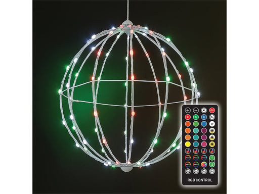 Xmas Haus White Foldable Ball Light Multicolour RGB LEDS - Remote or APP controlled_Indoor Christmas Decorations