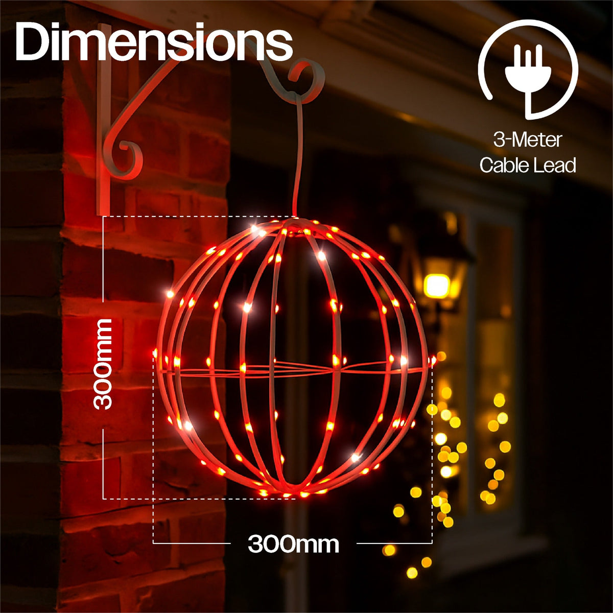 Xmas Haus White Foldable Ball Light – Multicolour RGB LEDs with Remote & App Control_Indoor Christmas Decorations