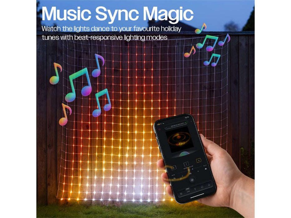 Xmas Haus RGB LED Mesh Net Light 1.8m x 1.8m 579 Led - Smart Pix App Controlled_Christmas Lights