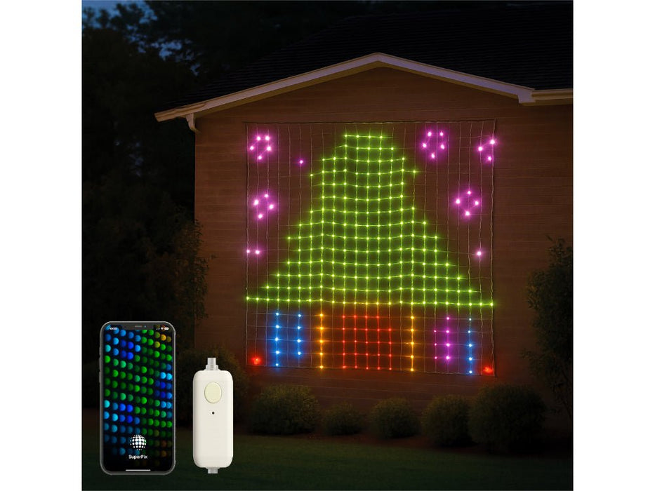 Xmas Haus RGB LED Mesh Net Light 1.8m x 1.8m 579 Led - Smart Pix App Controlled_Christmas Lights