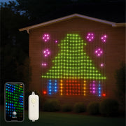 Xmas Haus RGB LED Mesh Net Light – 1.8m x 1.8m, 579 LEDs, Smart Pix App Controlled, 16 Million Colours for Dynamic Festive Displays_Christmas Lights